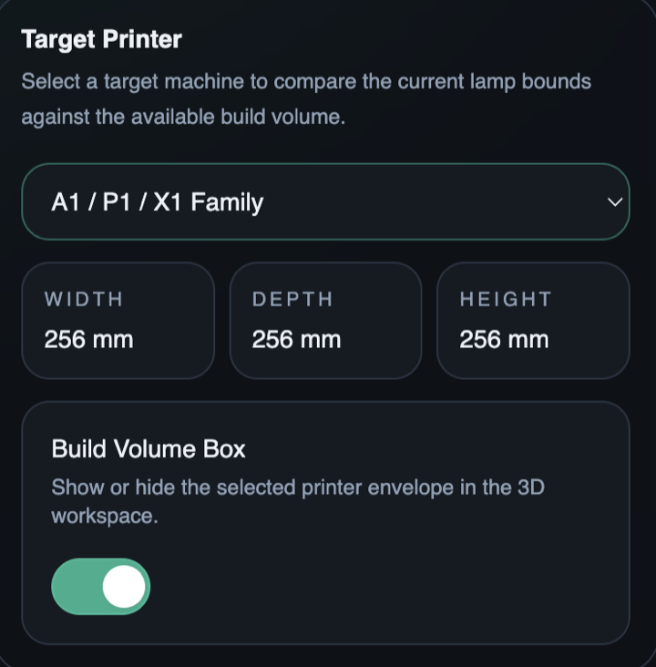 Target printer controls